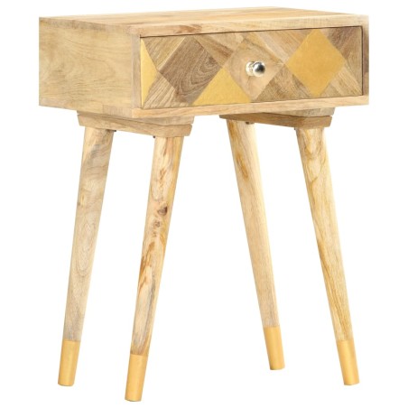 vidaXL Mesita de noche de madera maciza de mango 43x30x58 cm