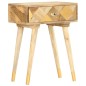 vidaXL Mesita de noche de madera maciza de mango 43x30x58 cm vidaXL Mesita de noche de madera maciza de mango 43x30x58 cm