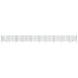 vidaXL Cerca de alambre de acero galvanizado verde 2x25 m