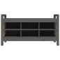 vidaXL Banco de recibidor madera maciza de pino gris 110x40x60 cm vidaXL Banco de recibidor madera maciza de pino gris 110x40x60 cm