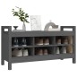 vidaXL Banco de recibidor madera maciza de pino gris 110x40x60 cm vidaXL Banco de recibidor madera maciza de pino gris 110x40x60 cm