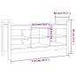 vidaXL Banco de recibidor madera maciza de pino gris 110x40x60 cm vidaXL Banco de recibidor madera maciza de pino gris 110x40x60 cm