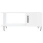 vidaXL Mesa de centro madera contrachapada blanco brillo 90x50x40 cm vidaXL Mesa de centro madera contrachapada blanco brillo 90x50x40 cm
