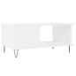 vidaXL Mesa de centro madera contrachapada blanco brillo 90x50x40 cm vidaXL Mesa de centro madera contrachapada blanco brillo 90x50x40 cm