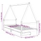 vidaXL Estructura de cama infantil con cajones madera pino 90x190 cm vidaXL Estructura de cama infantil con cajones madera pino 90x190 cm