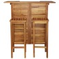 vidaXL Set mesa de bar y sillas 3 piezas de madera de acacia maciza