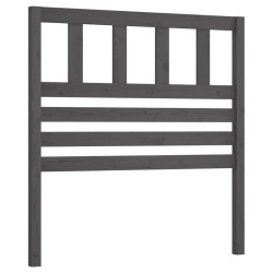 vidaXL Cabecero de cama madera maciza de pino gris 96x4x100 cm