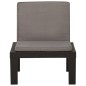 vidaXL Sillones de jardín con cojines 2 unidades plástico gris vidaXL Sillones de jardín con cojines 2 unidades plástico gris