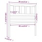 vidaXL Cabecero de cama madera maciza de pino gris 96x4x100 cm vidaXL Cabecero de cama madera maciza de pino gris 96x4x100 cm
