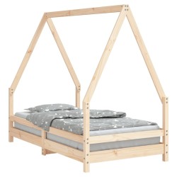 vidaXL Estructura de cama para niños madera maciza de pino 80x160 cm