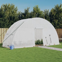 vidaXL Invernadero con estructura de acero blanco 12 m² 6x2x2,85 m