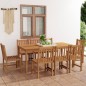 vidaXL Conjunto de comedor de jardín 9 piezas madera maciza de teca vidaXL Conjunto de comedor de jardín 9 piezas madera maciza de teca