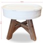 vidaXL Mesa de centro de madera maciza reciclada 60x45 cm blanco 