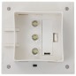 vidaXL Lámparas solares de exterior LED cuadradas 6 uds 12 cm blanco