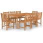 vidaXL Conjunto de comedor de jardín 9 piezas madera maciza de teca vidaXL Conjunto de comedor de jardín 9 piezas madera maciza de teca