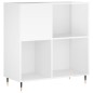 vidaXL Mueble discos madera contrachapada blanco brillo 84,5x38x89 cm vidaXL Mueble discos madera contrachapada blanco brillo 84,5x38x89 cm
