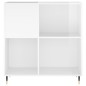 vidaXL Mueble discos madera contrachapada blanco brillo 84,5x38x89 cm vidaXL Mueble discos madera contrachapada blanco brillo 84,5x38x89 cm