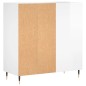 vidaXL Mueble discos madera contrachapada blanco brillo 84,5x38x89 cm vidaXL Mueble discos madera contrachapada blanco brillo 84,5x38x89 cm