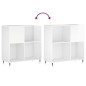 vidaXL Mueble discos madera contrachapada blanco brillo 84,5x38x89 cm vidaXL Mueble discos madera contrachapada blanco brillo 84,5x38x89 cm
