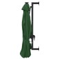vidaXL Sombrilla de pared con LEDs y poste de metal 300 cm verde vidaXL Sombrilla de pared con LEDs y poste de metal 300 cm verde