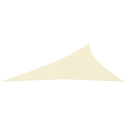 vidaXL Toldo de vela triangular tela Oxford color crema 4x5x6,4 m