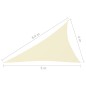 vidaXL Toldo de vela triangular tela Oxford color crema 4x5x6,4 m vidaXL Toldo de vela triangular tela Oxford color crema 4x5x6,4 m