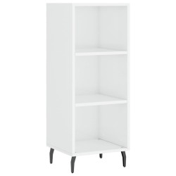 vidaXL Aparador madera de ingeniería blanco brillante 34,5x32,5x90 cm