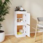 vidaXL Aparador de madera maciza de pino blanco 31,5x34x75 cm vidaXL Aparador de madera maciza de pino blanco 31,5x34x75 cm