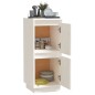 vidaXL Aparador de madera maciza de pino blanco 31,5x34x75 cm vidaXL Aparador de madera maciza de pino blanco 31,5x34x75 cm