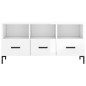 vidaXL Mueble de TV madera contrachapada blanco brillo 102x36x50 cm vidaXL Mueble de TV madera contrachapada blanco brillo 102x36x50 cm