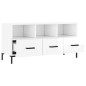 vidaXL Mueble de TV madera contrachapada blanco brillo 102x36x50 cm vidaXL Mueble de TV madera contrachapada blanco brillo 102x36x50 cm