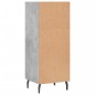 vidaXL Aparador de madera de ingeniería gris hormigón 34,5x32,5x90 cm