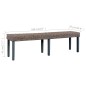 vidaXL Banco de ratán kubu y madera maciza de mango gris 160 cm vidaXL Banco de ratán kubu y madera maciza de mango gris 160 cm