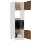 vidaXL Armario de microondas contrachapada marrón roble 60x57x207 cm vidaXL Armario de microondas contrachapada marrón roble 60x57x207 cm