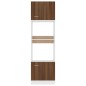 vidaXL Armario de microondas contrachapada marrón roble 60x57x207 cm vidaXL Armario de microondas contrachapada marrón roble 60x57x207 cm