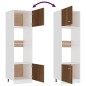 vidaXL Armario de microondas contrachapada marrón roble 60x57x207 cm vidaXL Armario de microondas contrachapada marrón roble 60x57x207 cm