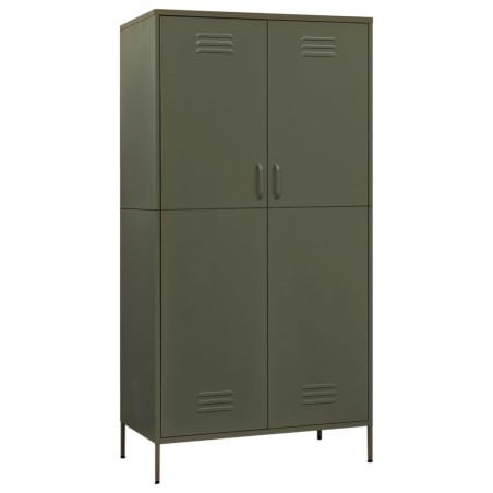 vidaXL Armario de acero verde oliva 90x50x180 cm