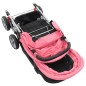 vidaXL Carrito para 2 niños tandem de acero rosa y negro vidaXL Carrito para 2 niños tandem de acero rosa y negro