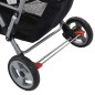 vidaXL Carrito para 2 niños tandem de acero rosa y negro vidaXL Carrito para 2 niños tandem de acero rosa y negro