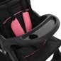vidaXL Carrito para 2 niños tandem de acero rosa y negro vidaXL Carrito para 2 niños tandem de acero rosa y negro