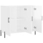 vidaXL Aparador de madera de ingeniería blanco brillo 90x34x80 cm vidaXL Aparador de madera de ingeniería blanco brillo 90x34x80 cm