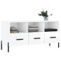 vidaXL Mueble de TV madera contrachapada blanco brillo 102x36x50 cm vidaXL Mueble de TV madera contrachapada blanco brillo 102x36x50 cm