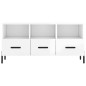 vidaXL Mueble de TV madera contrachapada blanco brillo 102x36x50 cm vidaXL Mueble de TV madera contrachapada blanco brillo 102x36x50 cm