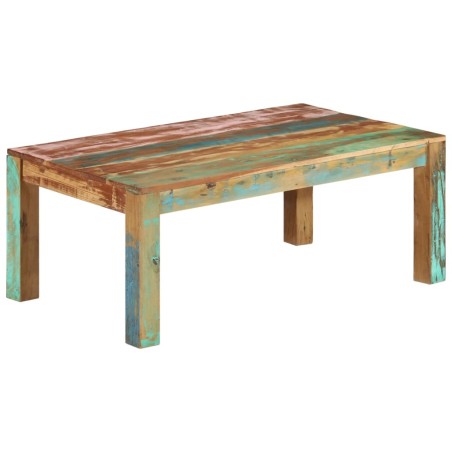 vidaXL Mesa de centro de madera maciza reciclada 100x60x40 cm 