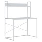 vidaXL Escritorio de ordenador madera ingeniería blanco 110x60x138 cm vidaXL Escritorio de ordenador madera ingeniería blanco 110x60x138 cm