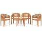 vidaXL Juego de muebles de jardín 5 piezas madera maciza de teca