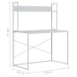 vidaXL Escritorio de ordenador madera ingeniería blanco 110x60x138 cm vidaXL Escritorio de ordenador madera ingeniería blanco 110x60x138 cm