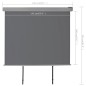 vidaXL Toldo lateral de balcón multifuncional 150x200 cm gris