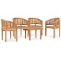 vidaXL Juego de muebles de jardín 5 piezas madera maciza de teca