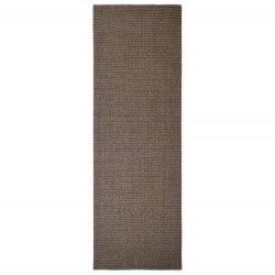 vidaXL Alfombra de sisal natural negro 66x200 cm
